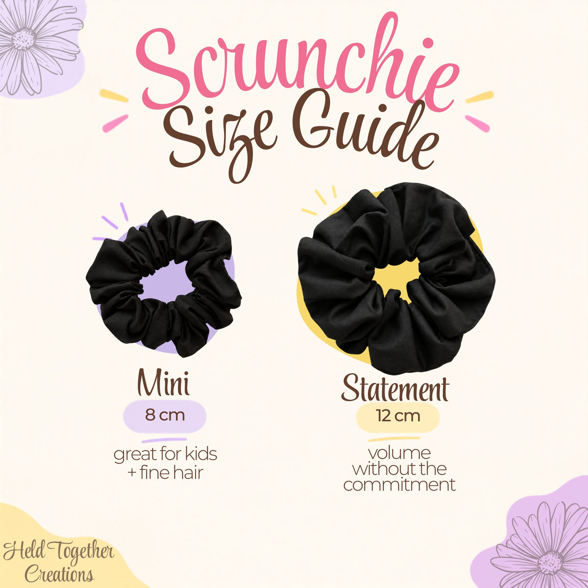 Black Cotton Scrunchie