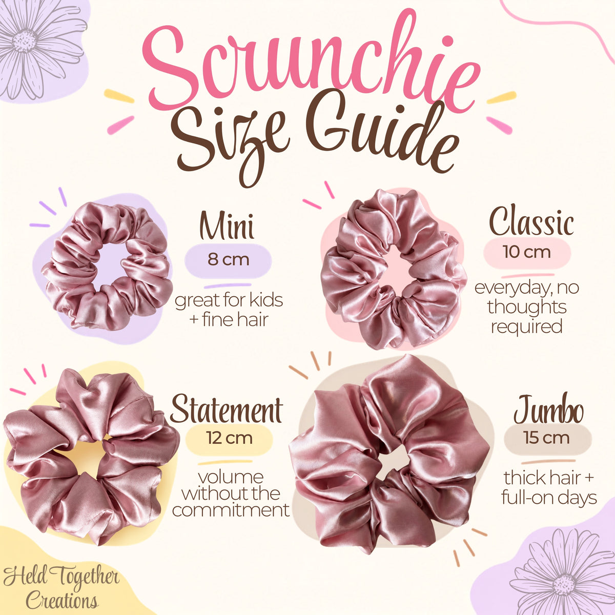 Dusty Pink Satin Scrunchie