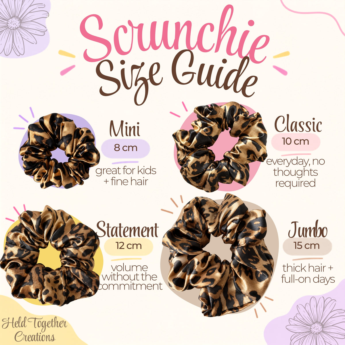 Leopard Satin Scrunchie