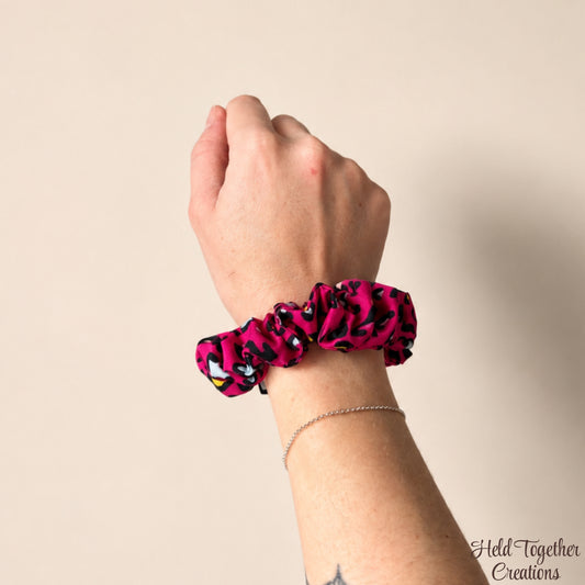 Pink Pounce Scrunchie