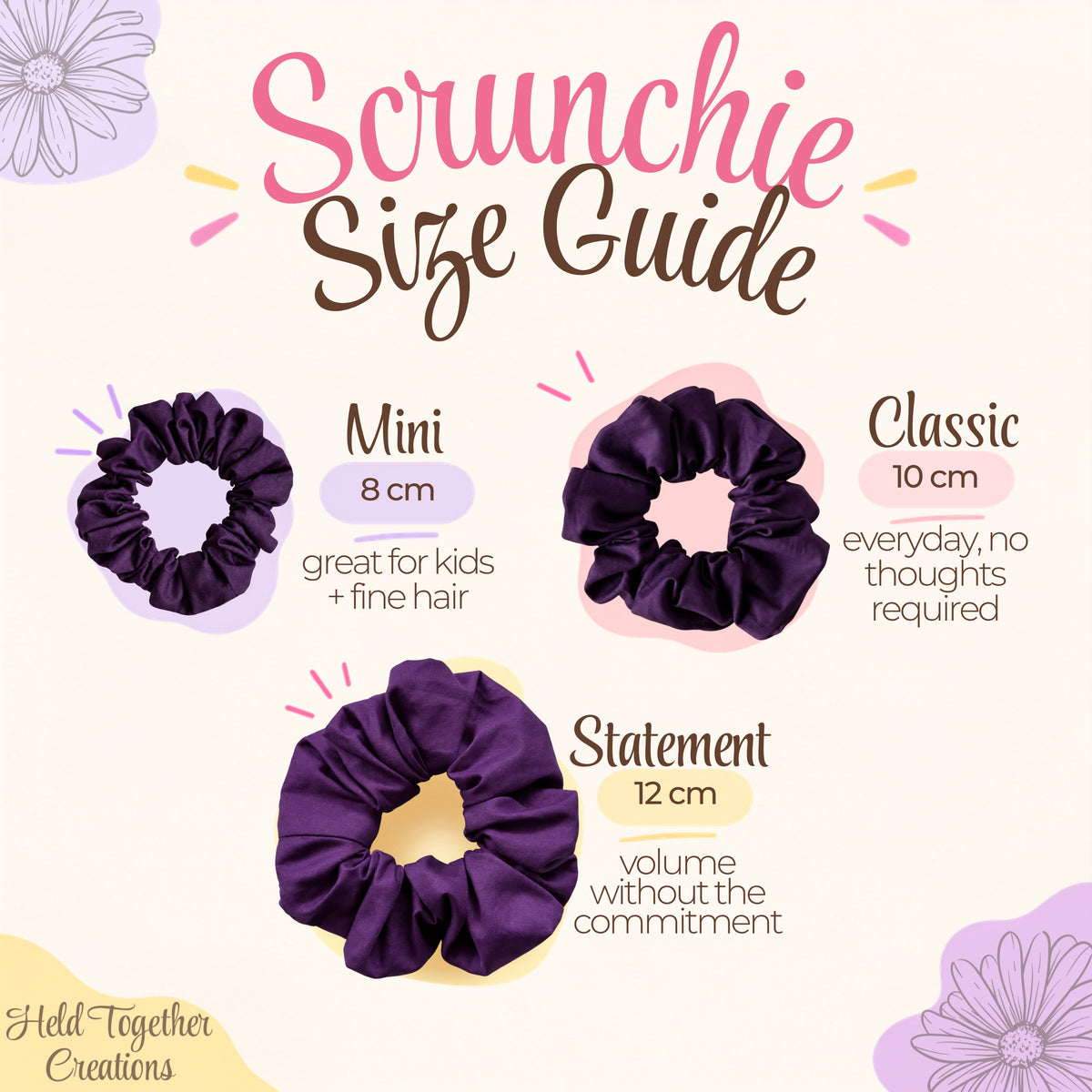 Purple Cotton Scrunchie