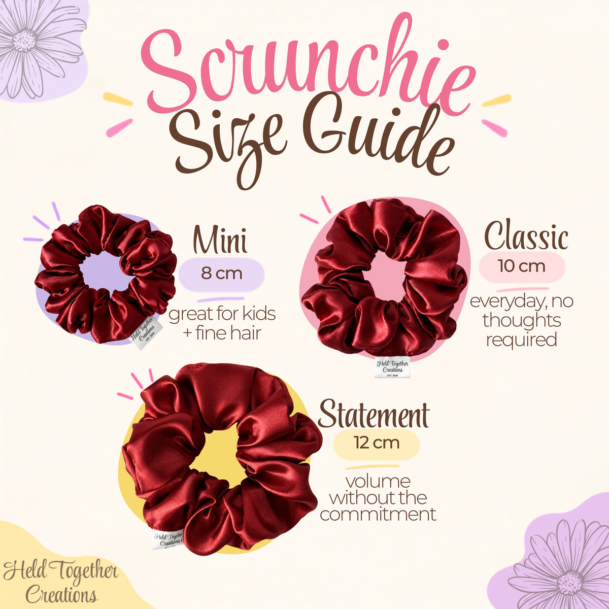 Rust Satin Scrunchie