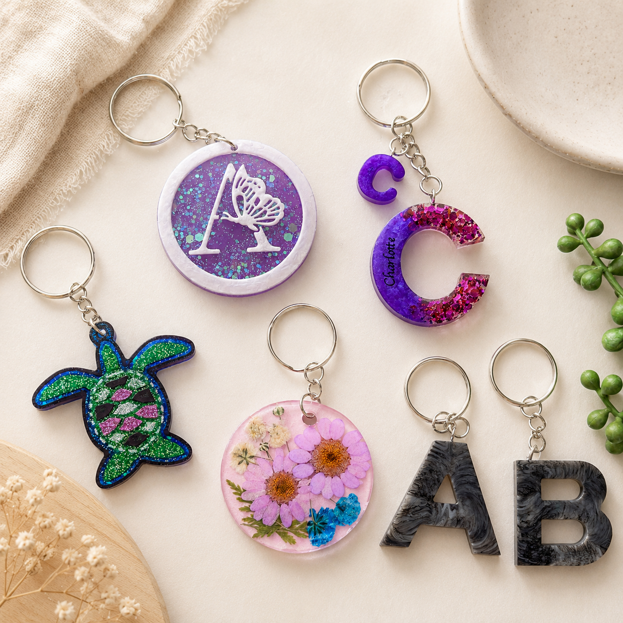 Resin Keyrings