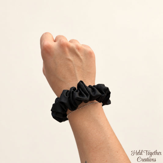 Black Cotton Scrunchie