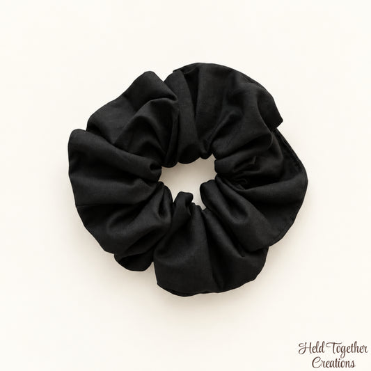 Black Cotton Scrunchie