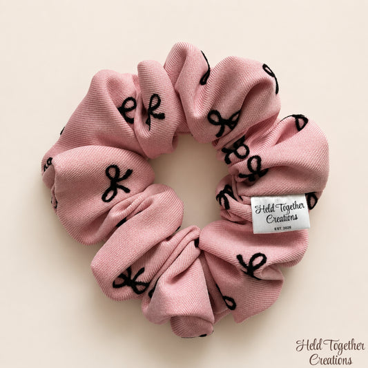 Blush Bow Scrunchie