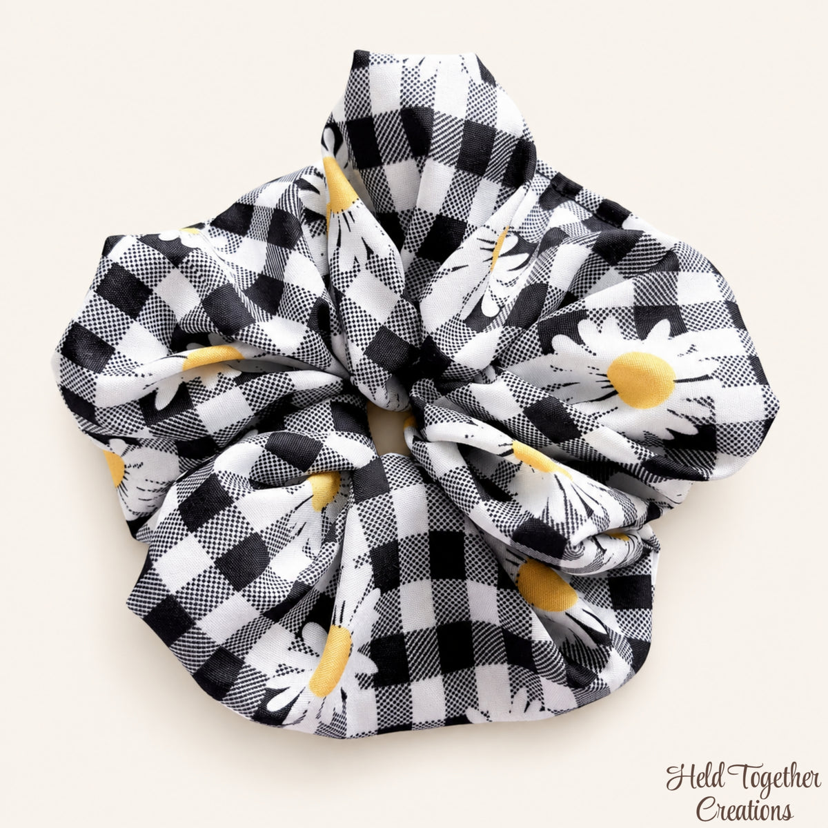 Daisy Check Scrunchie
