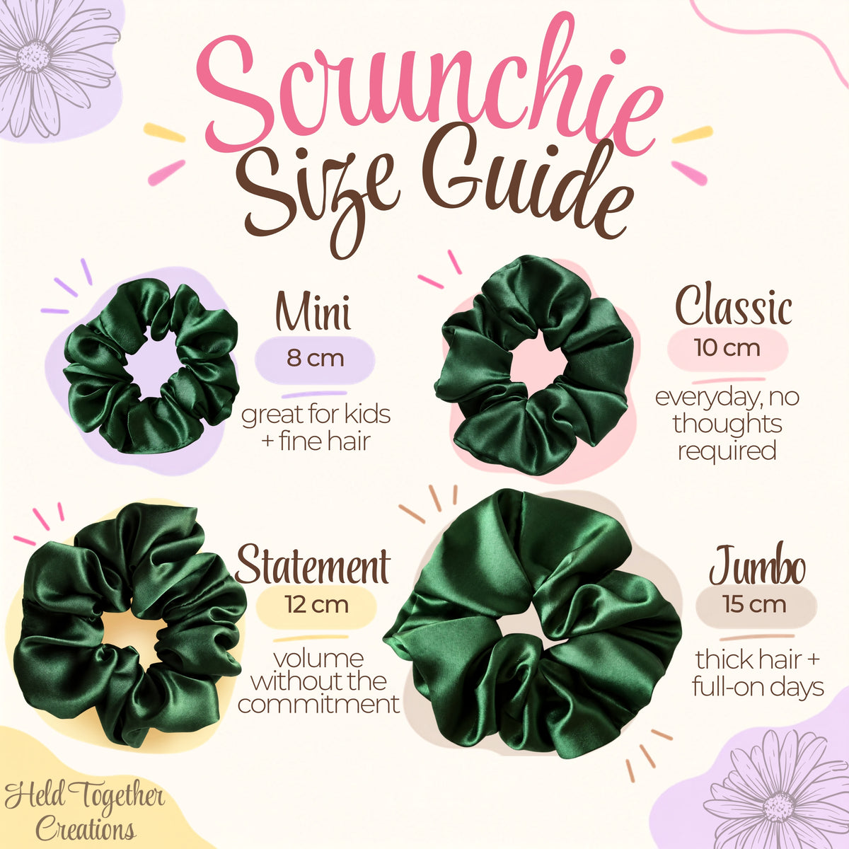 Forest Satin Scrunchie
