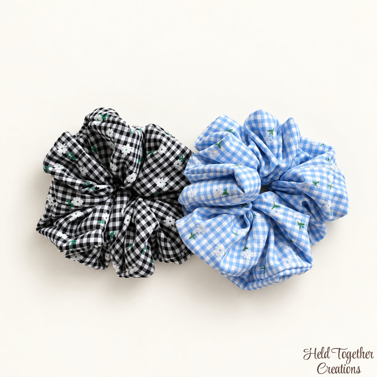 Gingham Garden Scrunchie