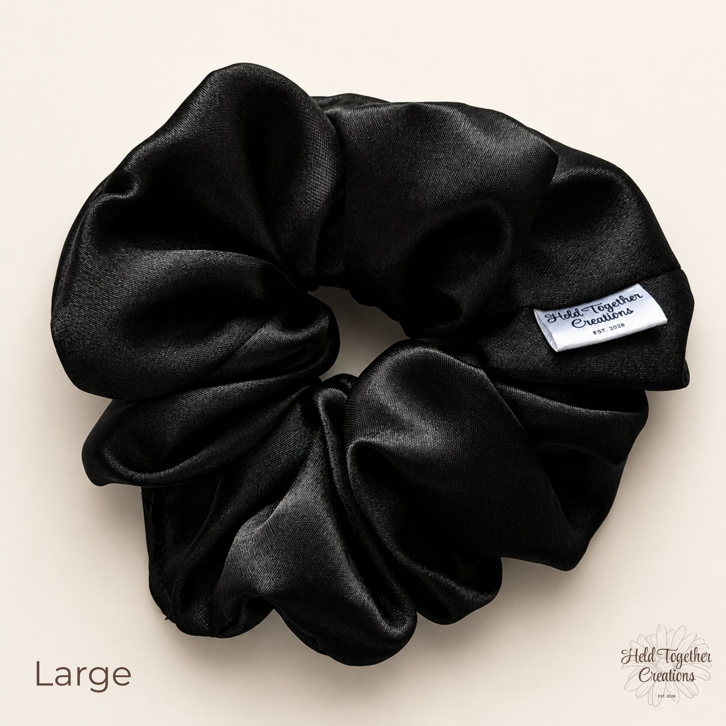 Black Satin Scrunchie