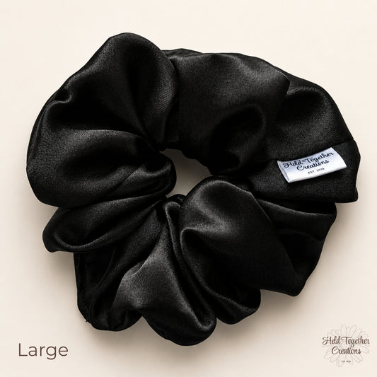 Black Satin Scrunchie