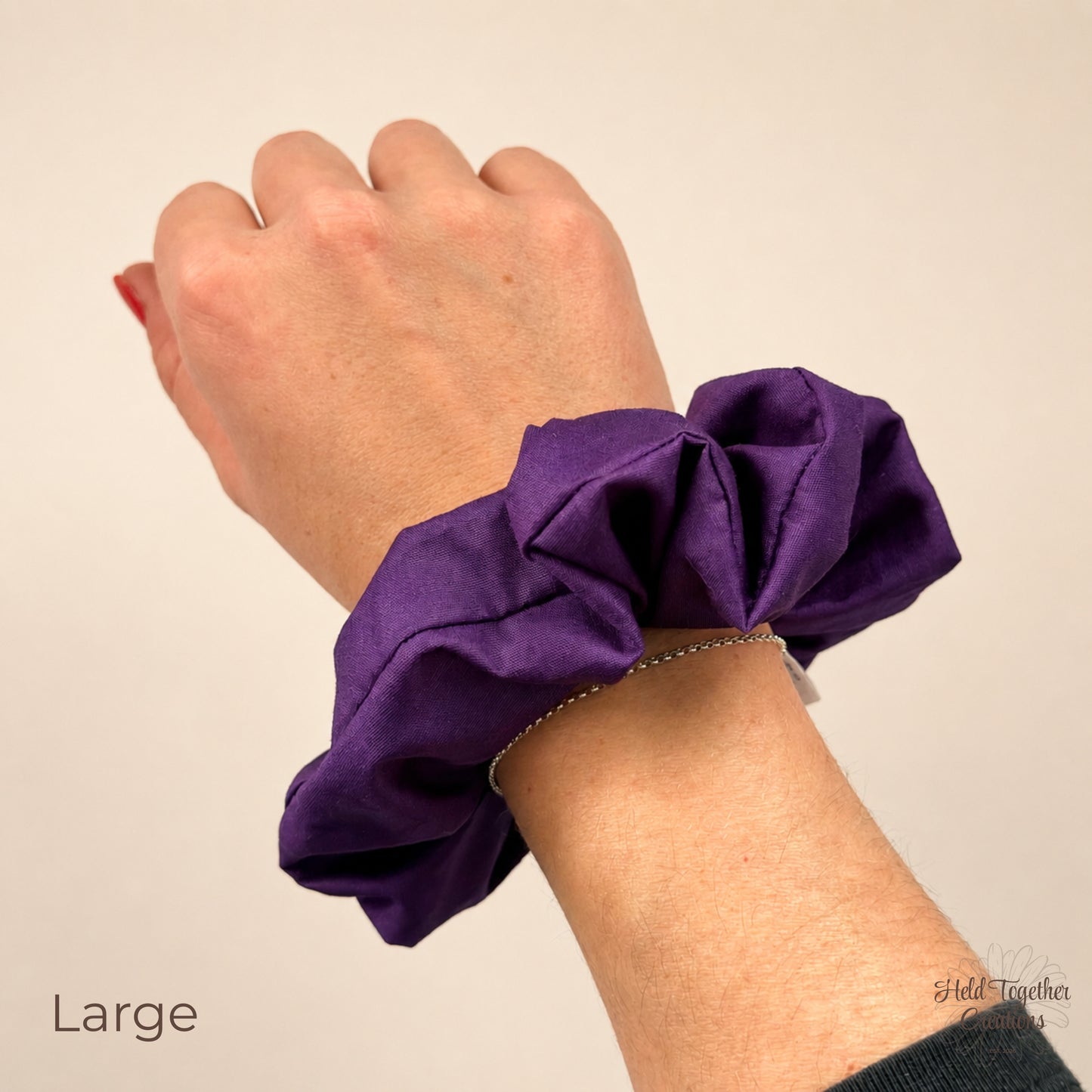 Purple Cotton Scrunchie