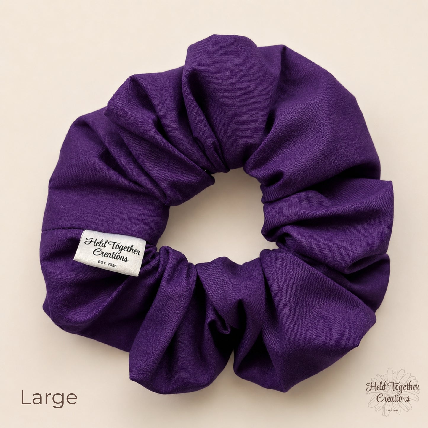 Purple Cotton Scrunchie