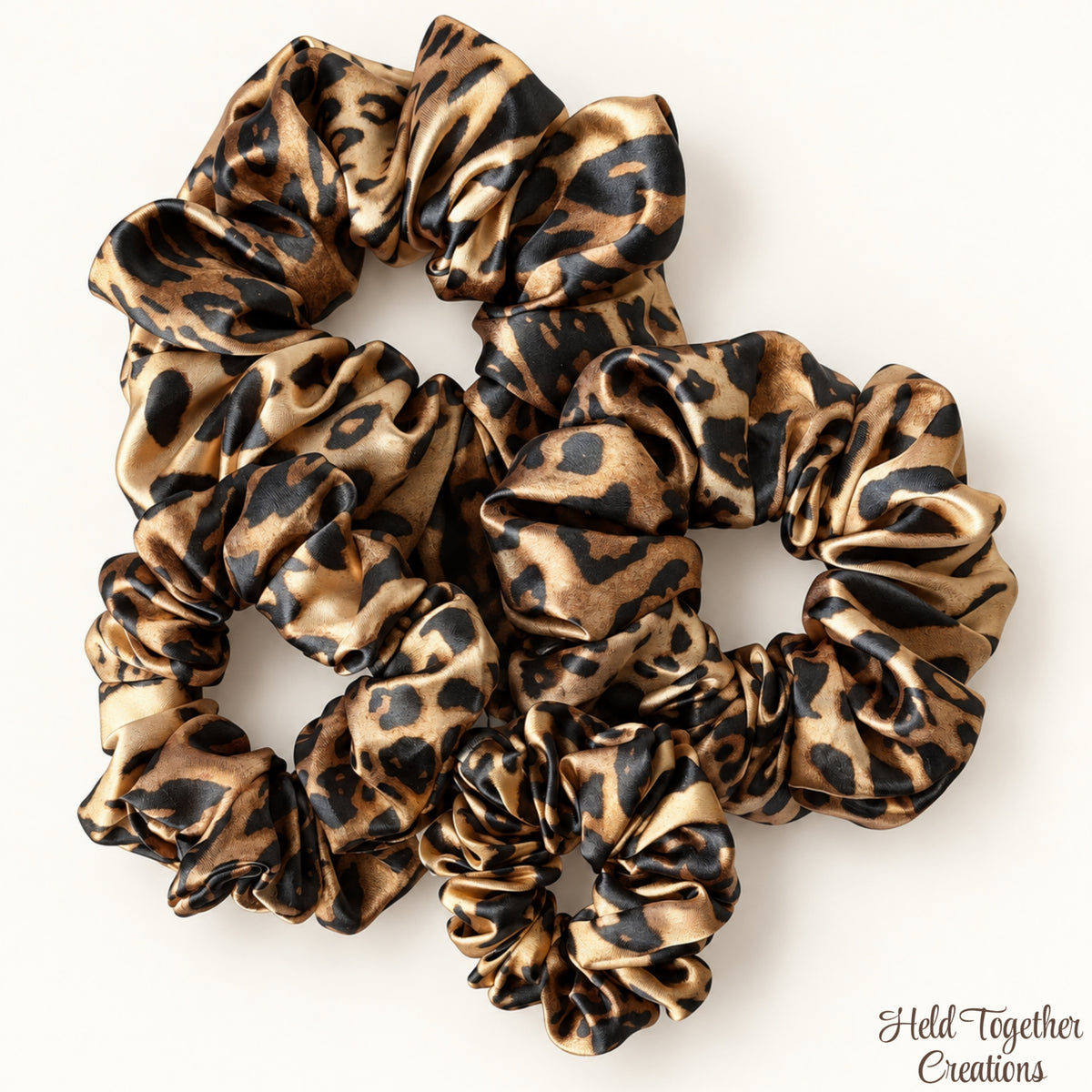 Leopard Satin Scrunchie