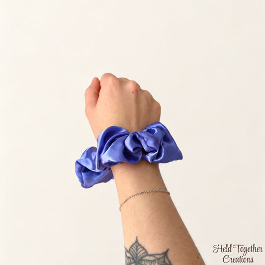Periwinkle Satin Scrunchie
