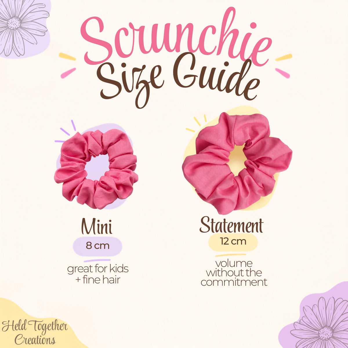 Pink Cotton Scrunchie