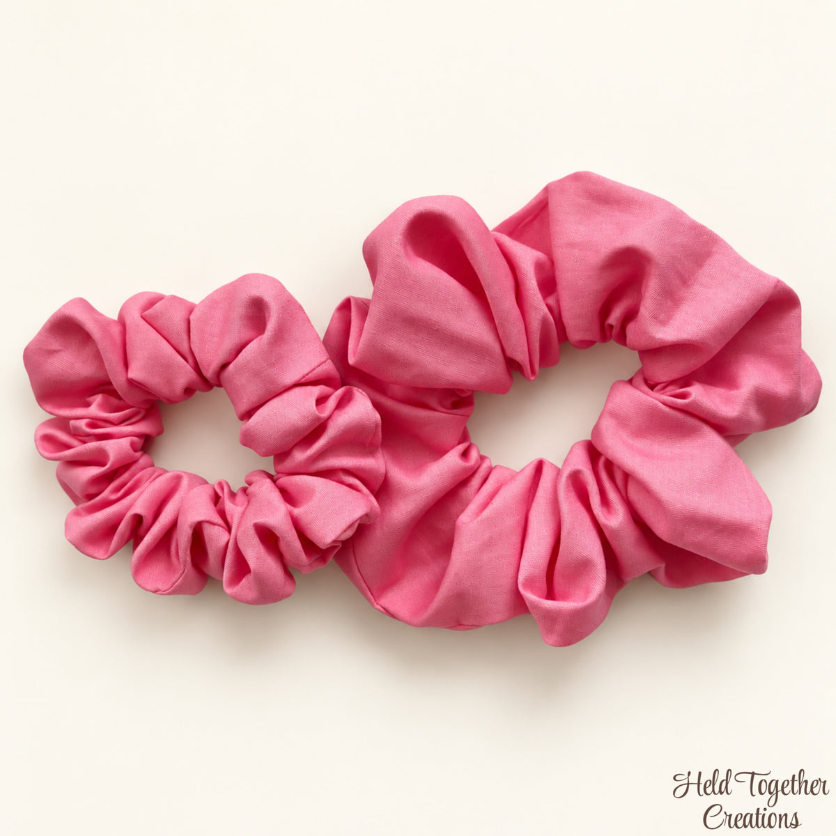 Pink Cotton Scrunchie