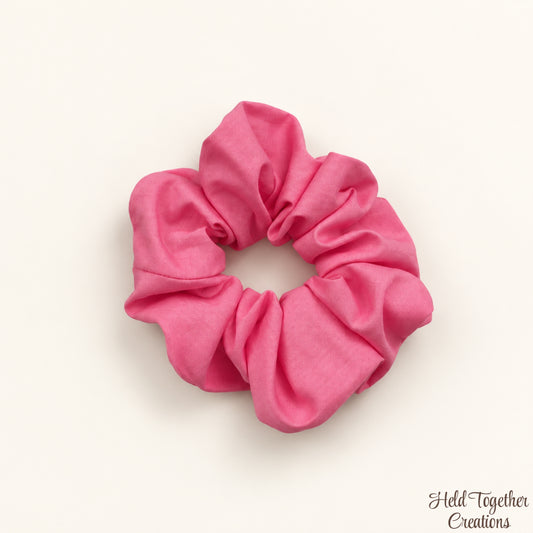 Pink Cotton Scrunchie