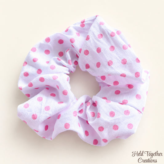 Pink Dot Scrunchie