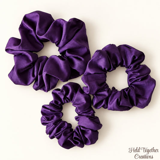 Purple Cotton Scrunchie