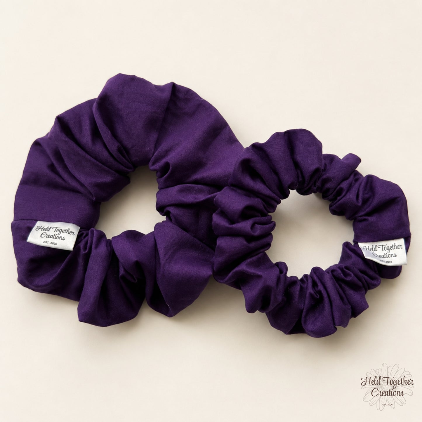 Purple Cotton Scrunchie
