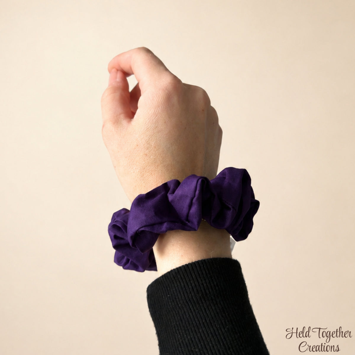 Purple Cotton Scrunchie