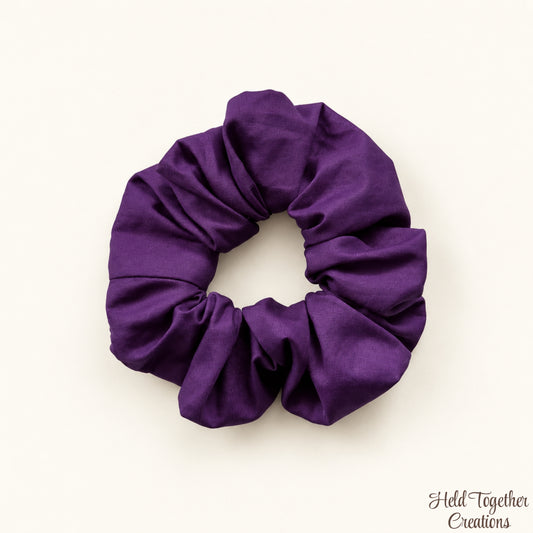 Purple Cotton Scrunchie