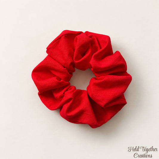 Red Cotton Scrunchie
