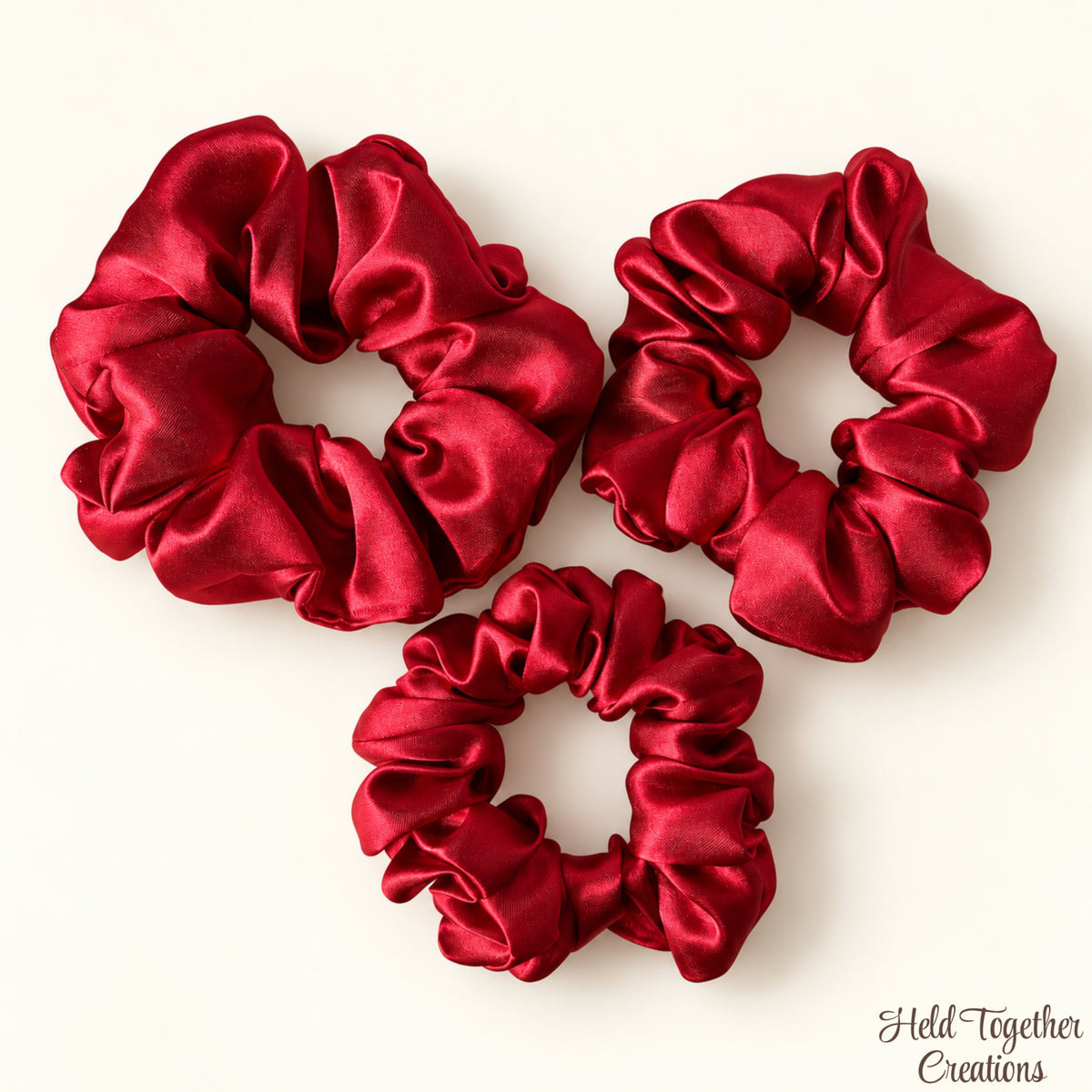 Ruby Satin Scrunchie
