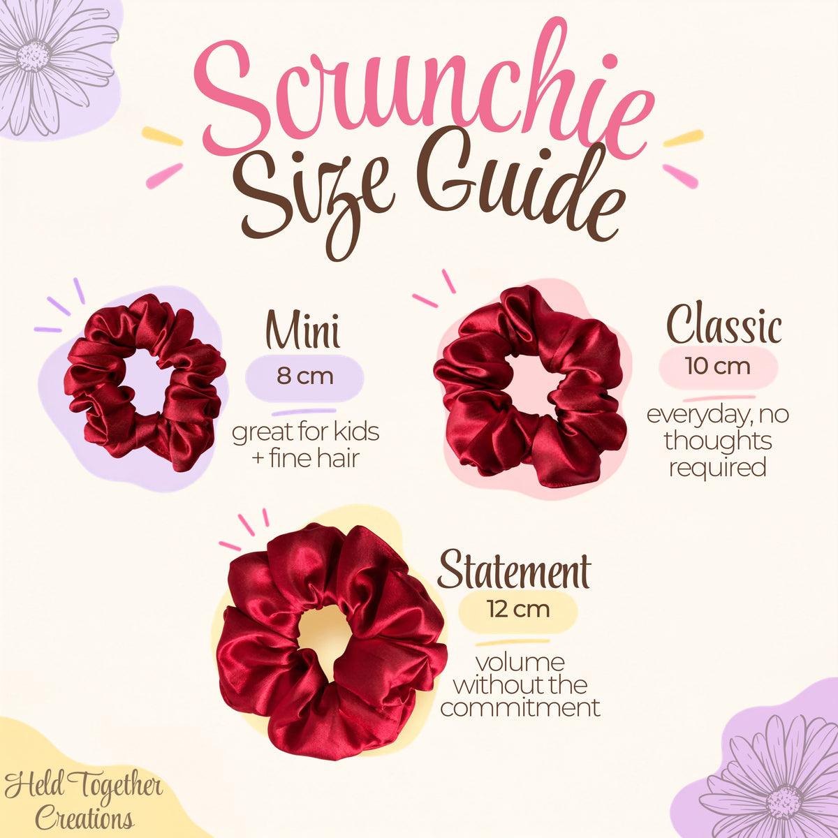 Ruby Satin Scrunchie