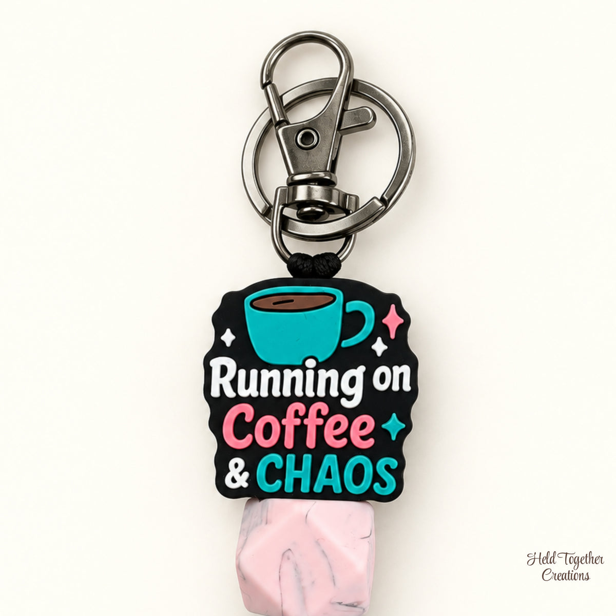 Running on Coffee & Chaos Keyring