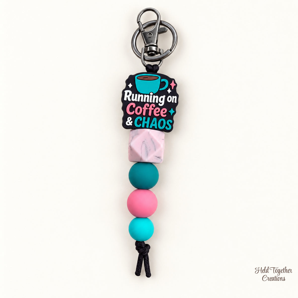 Running on Coffee & Chaos Keyring
