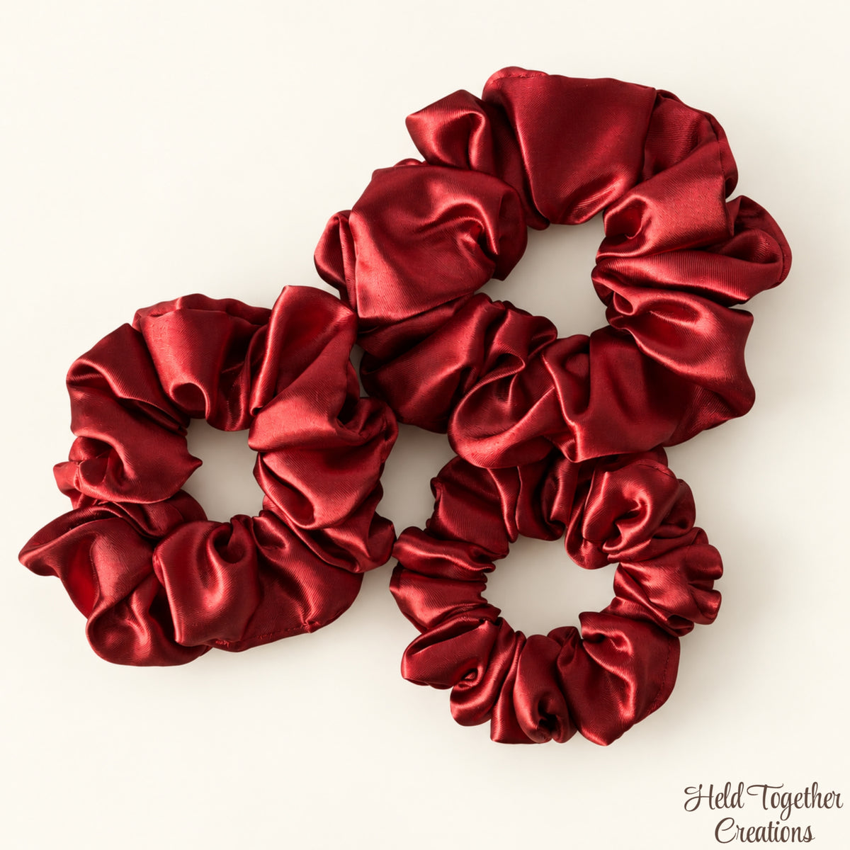 Rust Satin Scrunchie