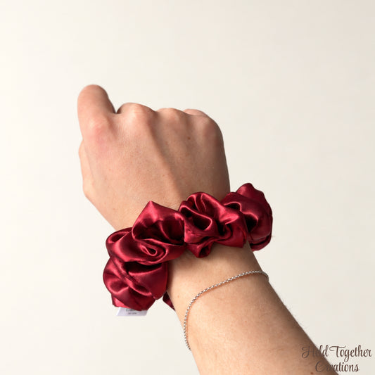Rust Satin Scrunchie