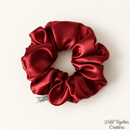 Rust Satin Scrunchie