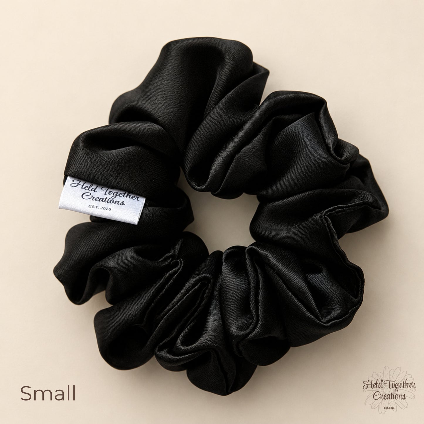 Black Satin Scrunchie