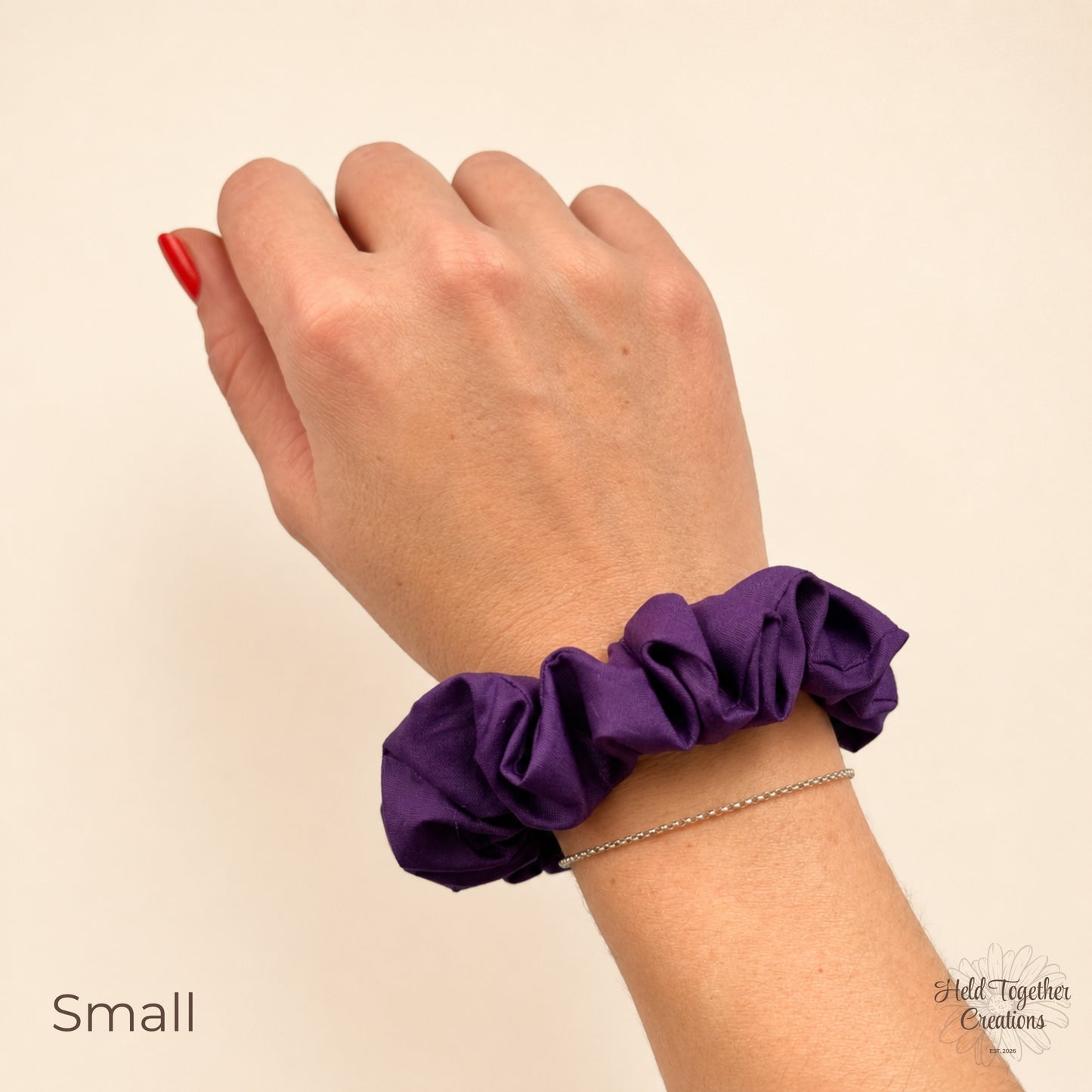 Purple Cotton Scrunchie