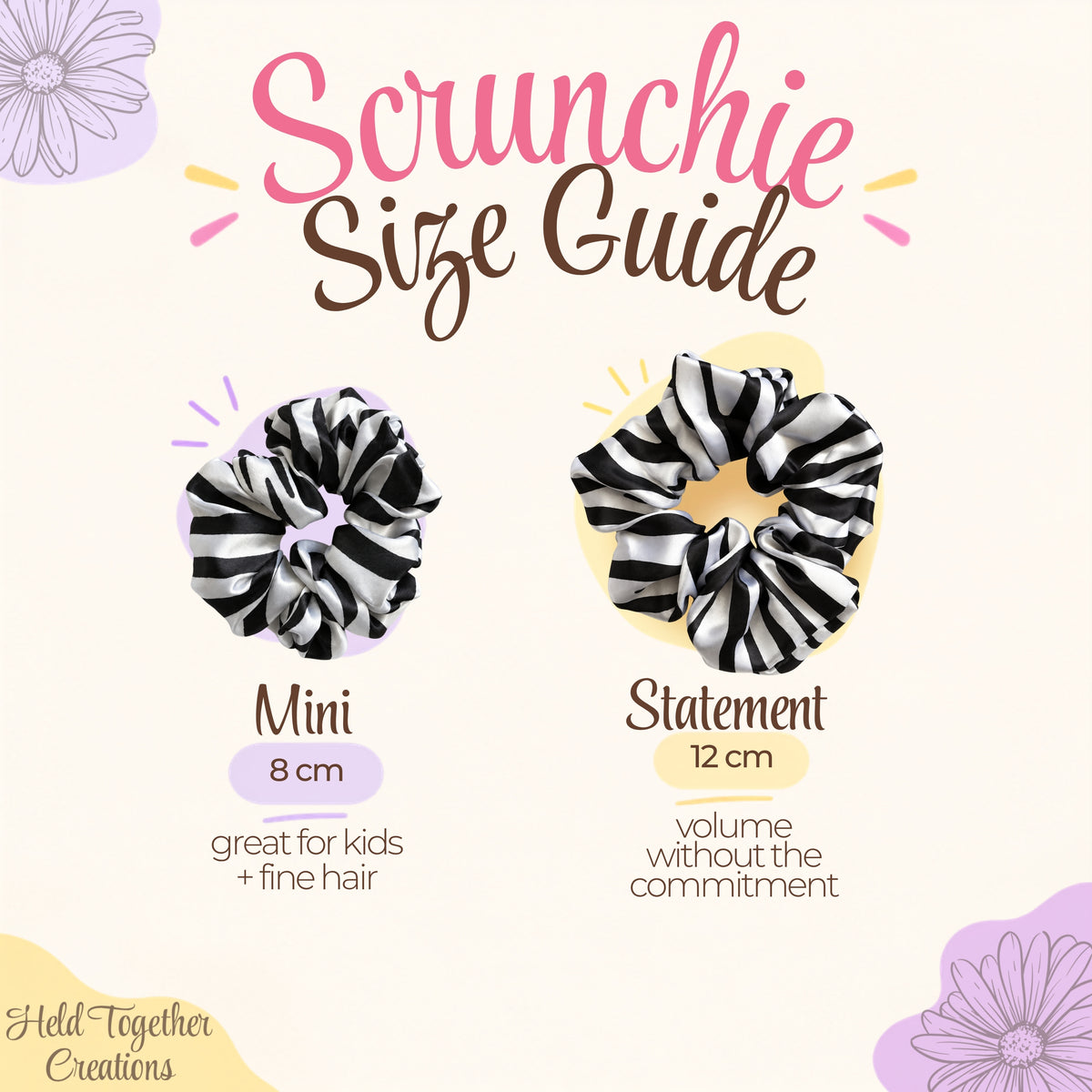 Zebra Satin Scrunchie