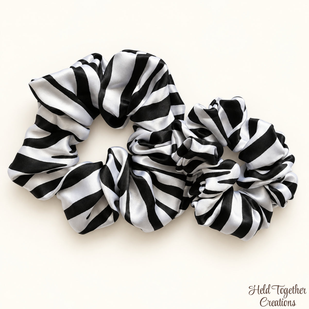 Zebra Satin Scrunchie