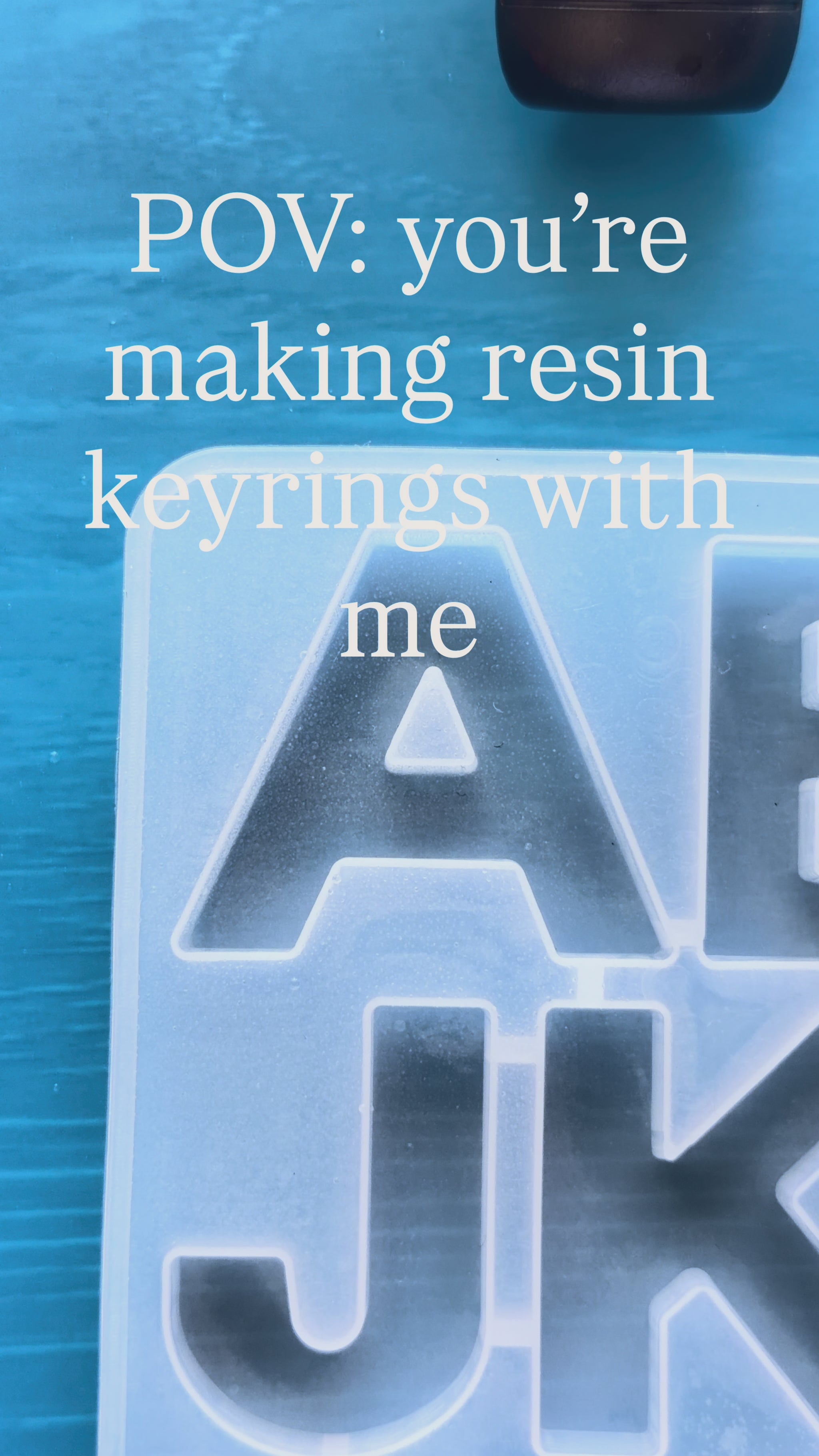 Making of resin keyring.